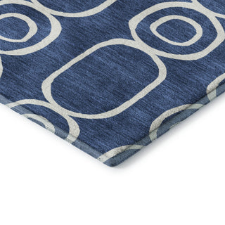 Dalyn The Reserve TR6 Navy Machine Washable Area Rug Corner Image