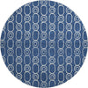 Dalyn The Reserve TR6 Navy Machine Washable Area Rug Round Main Image