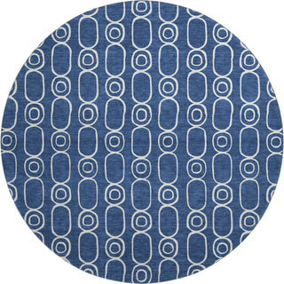 Dalyn The Reserve TR6 Navy Machine Washable Area Rug Round Main Image