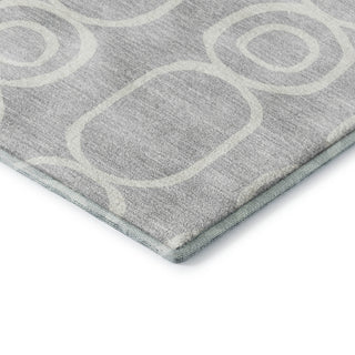 Dalyn The Reserve TR6 Silver Machine Washable Area Rug Corner Image