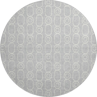 Dalyn The Reserve TR6 Silver Machine Washable Area Rug Round Main Image