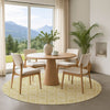 Dalyn The Reserve TR6 Wheat Machine Washable Area Rug Round Lifestyle Image Feature