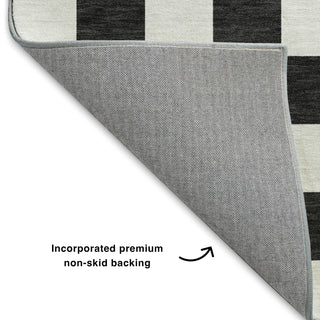 Dalyn The Reserve TR7 Black Machine Washable Area Rug Backing Image