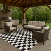 Dalyn The Reserve TR7 Black Machine Washable Area Rug Outdoor Lifestyle Image Feature