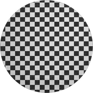 Dalyn The Reserve TR7 Black Machine Washable Area Rug Round Main Image