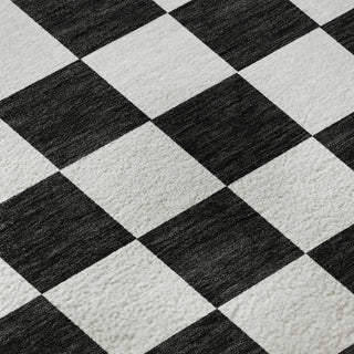 Dalyn The Reserve TR7 Black Machine Washable Area Rug Swatch Image