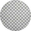 Dalyn The Reserve TR7 Gray Machine Washable Area Rug Round Main Image