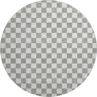 Dalyn The Reserve TR7 Gray Machine Washable Area Rug Round Main Image