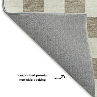 Dalyn The Reserve TR7 Khaki Machine Washable Area Rug Backing Image