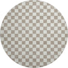 Dalyn The Reserve TR7 Khaki Machine Washable Area Rug Round Main Image