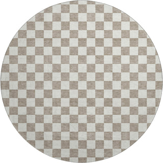 Dalyn The Reserve TR7 Khaki Machine Washable Area Rug Round Main Image