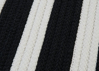 Colonial Mills Stripe It TR89 Black White Area Rug Closeup Image