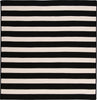 Colonial Mills Stripe It TR89 Black White Area Rug Square MAin Image