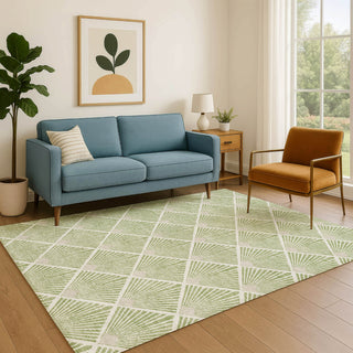Dalyn The Reserve TR9 Aloe Machine Washable Area Rug Lifestyle Image Feature