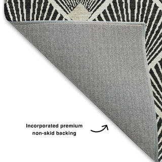 Dalyn The Reserve TR9 Black Machine Washable Area Rug Backing Image