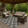 Dalyn The Reserve TR9 Black Machine Washable Area Rug Outdoor Lifestyle Image Feature
