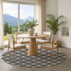 Dalyn The Reserve TR9 Black Machine Washable Area Rug Round Lifestyle Image Feature