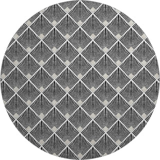 Dalyn The Reserve TR9 Black Machine Washable Area Rug Round Main Image