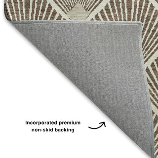 Dalyn The Reserve TR9 Brown Machine Washable Area Rug Backing Image