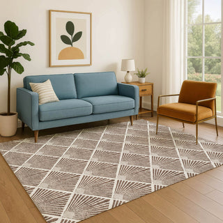Dalyn The Reserve TR9 Brown Machine Washable Area Rug Lifestyle Image Feature