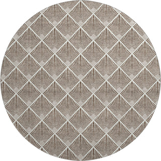 Dalyn The Reserve TR9 Brown Machine Washable Area Rug Round Main Image