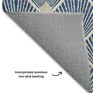 Dalyn The Reserve TR9 Navy Machine Washable Area Rug Backing Image