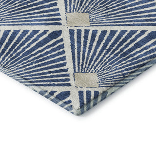 Dalyn The Reserve TR9 Navy Machine Washable Area Rug Corner Image
