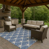 Dalyn The Reserve TR9 Navy Machine Washable Area Rug Outdoor Lifestyle Image Feature