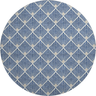 Dalyn The Reserve TR9 Navy Machine Washable Area Rug Round Main Image