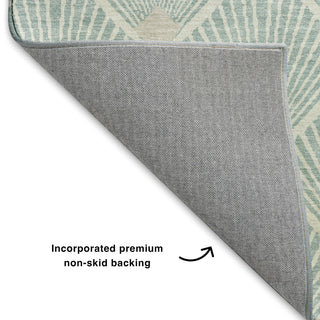 Dalyn The Reserve TR9 Seafoam Machine Washable Area Rug Backing Image