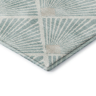 Dalyn The Reserve TR9 Seafoam Machine Washable Area Rug Corner Image