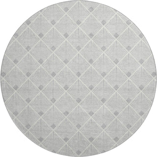 Dalyn The Reserve TR9 Silver Machine Washable Area Rug Round Main Image