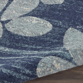 Tranquil TRA01 Navy/Light Blue Area Rug by Nourison Corner Image