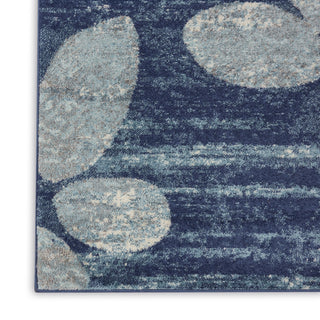 Tranquil TRA01 Navy/Light Blue Area Rug by Nourison Texture Image