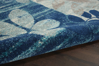 Tranquil TRA01 Navy/Light Blue Area Rug by Nourison Corner Image