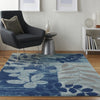 Tranquil TRA01 Navy/Light Blue Area Rug by Nourison Corner Image