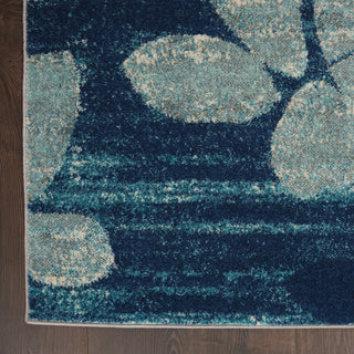 Tranquil TRA01 Navy/Light Blue Area Rug by Nourison Detail Image