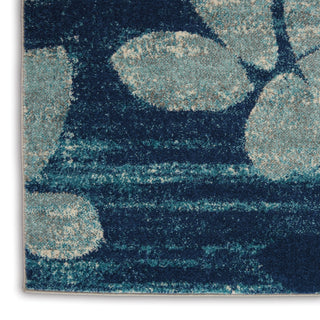 Tranquil TRA01 Navy/Light Blue Area Rug by Nourison Texture Image