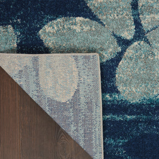 Tranquil TRA01 Navy/Light Blue Area Rug by Nourison Corner Image