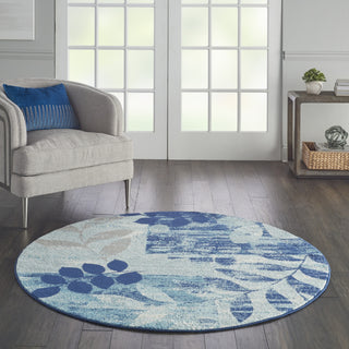 Tranquil TRA01 Navy/Light Blue Area Rug by Nourison Corner Image