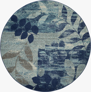 Tranquil TRA01 Navy/Light Blue Area Rug by Nourison Main Image