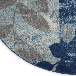 Tranquil TRA01 Navy/Light Blue Area Rug by Nourison Texture Image