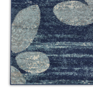 Tranquil TRA01 Navy/Light Blue Area Rug by Nourison Texture Image