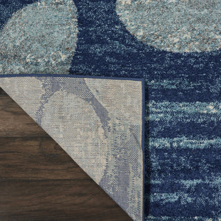 Tranquil TRA01 Navy/Light Blue Area Rug by Nourison Corner Image