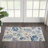 Tranquil TRA02 Ivory/Light Blue Area Rug by Nourison Corner Image