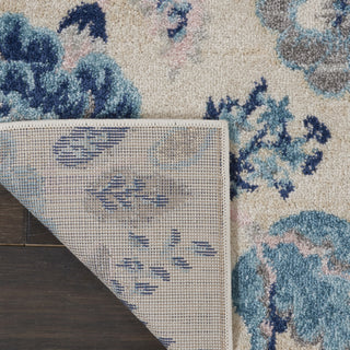 Tranquil TRA02 Ivory/Light Blue Area Rug by Nourison Corner Image