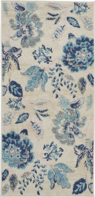 Tranquil TRA02 Ivory/Light Blue Area Rug by Nourison Main Image