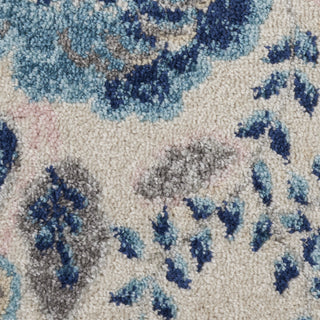 Tranquil TRA02 Ivory/Light Blue Area Rug by Nourison Swatch Image