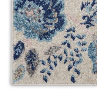 Tranquil TRA02 Ivory/Light Blue Area Rug by Nourison Texture Image