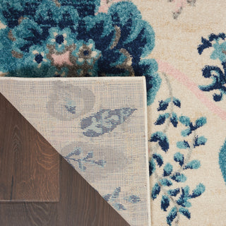 Tranquil TRA02 Ivory/Light Blue Area Rug by Nourison Corner Image